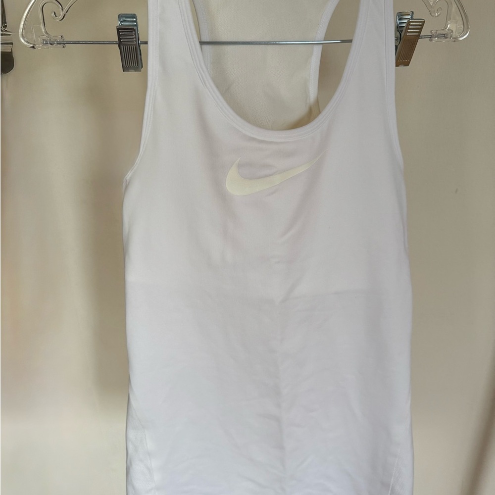 Nike Women's White Tank Top with Logo
